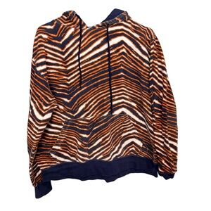 VINTAGE Zubaz Hoodie Shirt Men S Small Chicago Bears‎ Graphic Print Pullover